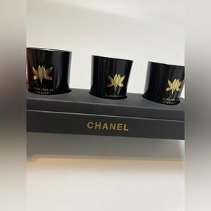 CHANEL authentic black mini candles 3ct